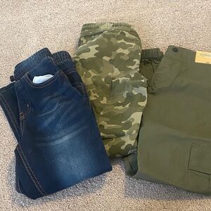 Kids Camouflage and Denim Pants Set
